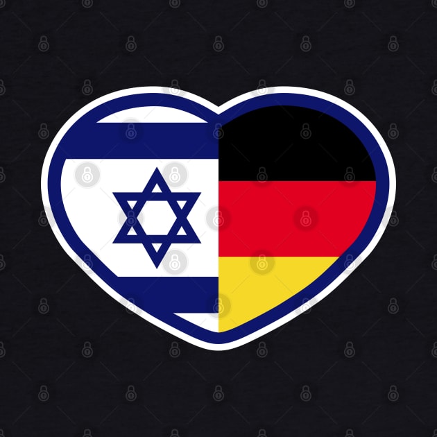 Israel and Gernany Flags in a Hart by MeLoveIsrael